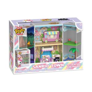 Authentic Funko Bitty Boxes Sanrio Town set featuring Hello Kitty and friends, colorful playset with cheerful scenes.