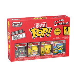 100% Genuine Funko Bitty POP! 4 Pack featuring Scratchy, Bart, Homer, and Lisa from The Simpsons. Perfect for collectors!