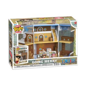 Explore the authenticity of this Funko Bitty POP! Goin Merry playset, featuring detailed One Piece design and vibrant colors.