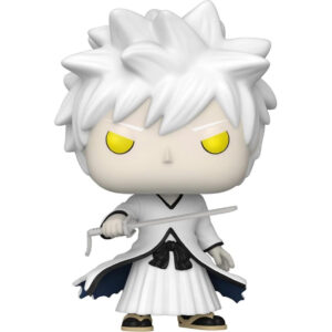 100% Genuine Funko Pop! Vinyl of White Ichigo from Bleach, features striking white hair and sword. A must-have collectible!
