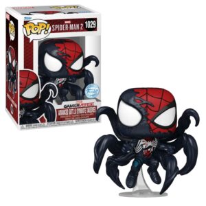 Authentic Funko Pop Marvel Spider-Man figure with Advanced Suit, detailed design and unique spider arms. Ideal for collectors.