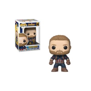 Authentic Funko Pop! figurine of Captain America from Marvel's Avengers Infinity War, complete with box.