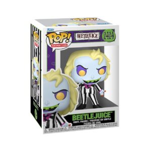 100% Authentic Beetlejuice Funko Pop! Animation figure with vibrant colors, featuring detailed design and special packaging.