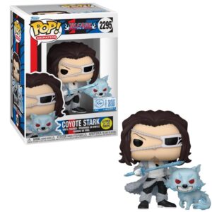 100% genuine Funko POP! Coyote Stark from Bleach, featuring detailed design with a wolf and collectible box.