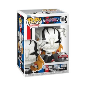100% authentic Funko Pop! Vinyl figure of Fully Hollowfied Ichigo from Bleach, showcasing detailed design and special edition packaging.