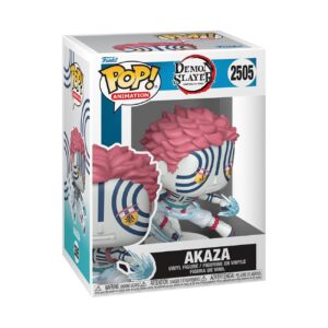 Authentic Funko POP! figure of Akaza from Demon Slayer, featuring vibrant colors and a collectible box design.