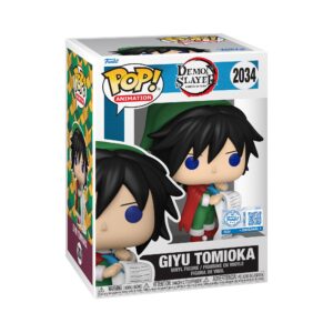 100% genuine Funko Pop! Animation Giyu Tomioka from Demon Slayer, featuring vibrant colors and intricate details.