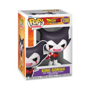 100% Genuine Funko Pop! Animation Dragon Ball DAIMA figure of King Gomah, featuring vibrant colors and detailed design.