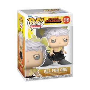 Authentic Funko POP! Animation figure of All For One from My Hero Academia, featuring a unique design and detailed packaging.