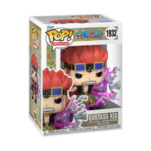 100% genuine Funko POP! figure of Eustas Kid from One Piece, featuring vibrant colors and unique design. Collectible item!