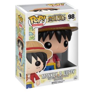 Authentic Funko POP! figurine of Monkey D. Luffy from One Piece. Collectible with detailed features and original packaging.