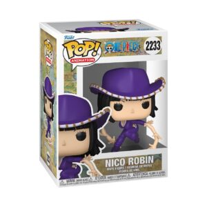Authentic Funko Pop! figure of Nico Robin from One Piece, featuring vibrant colors and detailed design. Perfect for collectors.