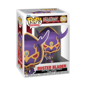 100% Genuine Funko Pop! Animation figure of Buster Blader from Yu-Gi-Oh! in a vibrant, collectible box.