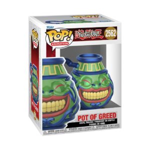 Collect the authentic Funko Pop! Animation: Yu-Gi-Oh! Pot of Greed vinyl figure, vibrant colors, and detailed design.