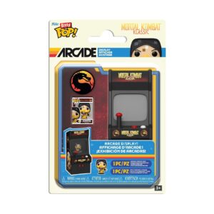Authentic Funko Pop! Bitty Arcade Cabinet featuring Mortal Kombat. Perfect for collectors and fans alike! Suitable for ages 3+.