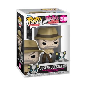100% genuine Funko Pop! featuring Joseph Joestar with Iggy from JoJo's Bizarre Adventure. Great collector's item!
