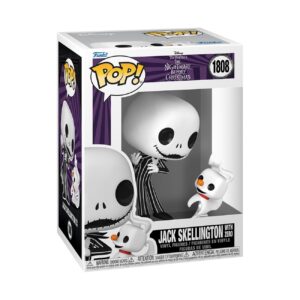 Authentic Funko Pop! featuring Jack Skellington with Zero from The Nightmare Before Christmas. Perfect for collectors!