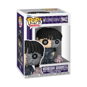 100% genuine Funko POP! of Wednesday Addams with her buddy Thing, featuring intricate details and vibrant colors.