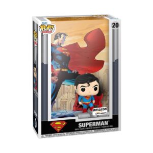 Authentic Funko Pop Comic Cover featuring Superman in vibrant colors, an Amazon exclusive. Perfect for collectors!