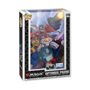 100% Genuine Funko Pop! collectible featuring Magic Optimus Prime from Transformers X M with dynamic comic cover design.