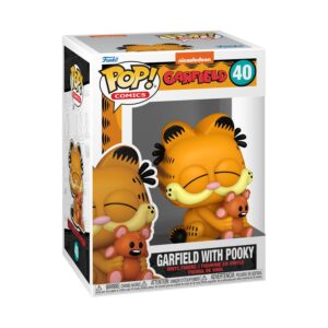 100% genuine Funko POP! Garfield figure featuring Garfield with his beloved toy Pooky. Perfect for any fan's collection!
