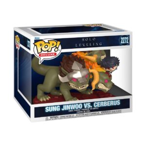 100% authentic Funko Pop! Deluxe figure of Sung Jinwoo battling Cerberus from Solo Leveling. Perfect for collectors!