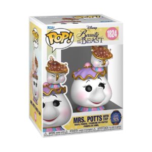 100% authentic Funko POP! featuring Mrs. Potts and her son Chip from Disney's Beauty and the Beast, beautifully designed in vinyl.