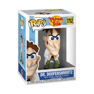 100% Genuine Funko Pop! Dr. Doofenshmirtz from Disney's Phineas and Ferb, vibrant vinyl figure, boxed and ready for fans.