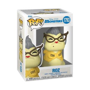 Authentic Funko POP! figure of Roz from Monsters Inc., wearing glasses and a yellow sweater. Perfect for collectors!