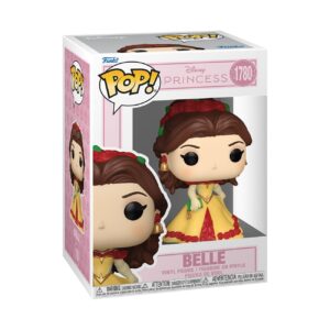 100% genuine Funko POP! vinyl figure of Disney Princess Belle, featuring her iconic yellow gown and rose accents.