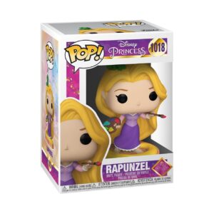 100% genuine Funko POP! Disney Princess Rapunzel figurine, vibrant colors and intricate details in window display packaging.