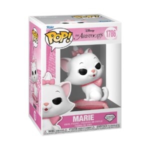 100% Genuine Funko POP! vinyl figure of Marie from Disney's The Aristocats, featuring her signature pink bow and base.