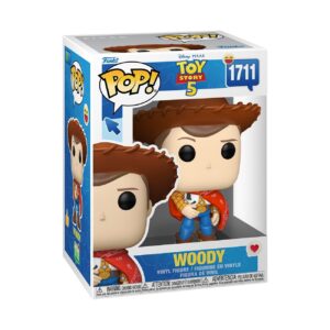 Discover this authentic Funko Pop! Woody from Toy Story 5. Perfect for collectors or Disney fans. 100% genuine vinyl figure.