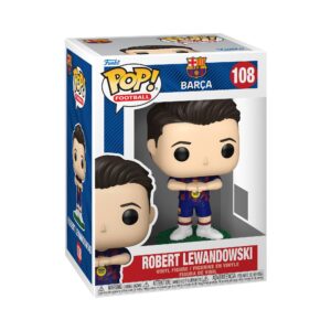 100% genuine Funko POP! of Robert Lewandowski in Barcelona kit, styled in vibrant colors, perfect for collectors.