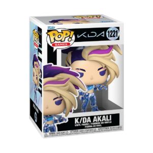 Discover the authentic K/DA Akali Funko POP! figure from League of Legends, perfect for collectors and gamers alike.