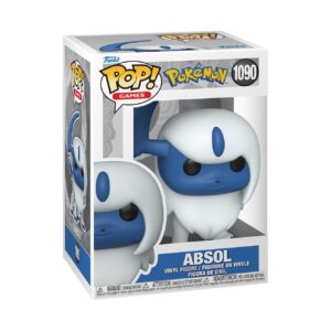Authentic Funko Pop! vinyl figure of Absol from Pokémon, showcasing its unique design in a stylish box.