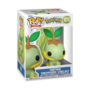Authentic Funko POP! Games Turtwig figure from Pokemon, featuring vibrant colors and detailed design, perfect for collectors.