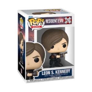 100% authentic Funko Pop! vinyl figure of Leon S. Kennedy from Resident Evil, perfect for collectors and gaming fans.