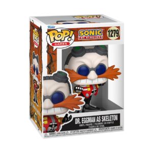 100% genuine Funko Pop! vinyl figure showcasing Dr. Eggman as a skeleton from Sonic the Hedgehog game series.
