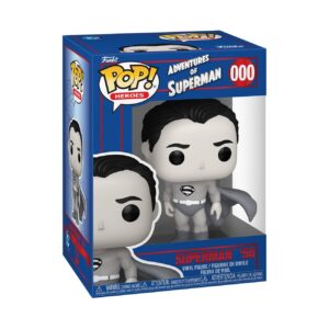 100% authentic Funko Pop! Superman figure in box, featuring iconic cape and detailed design for collectors.
