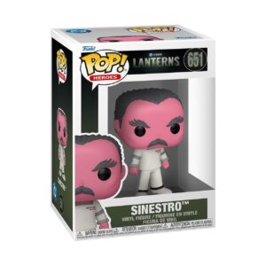Authentic Funko POP! Heroes DC Lanterns Sinestro vinyl figure, featuring vibrant colors and iconic design.