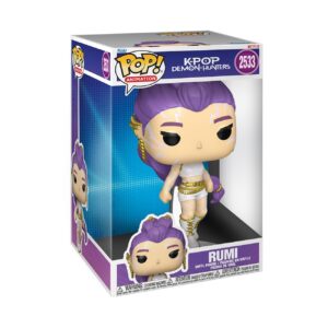 100% Genuine Funko Pop! Jumbo Kpop Demon Hunters - Rumi figure, featuring vibrant colors and unique design. Perfect for collectors!