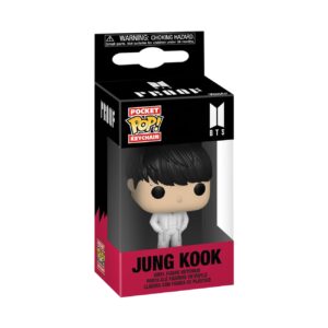 Authentic Funko POP! Keychain of BTS's Jungkook in a stylish box. Perfect for fans and collectors alike!