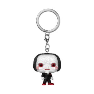 100% authentic Funko POP! Keychain featuring the iconic Saw character, perfect for fans and collectors alike.