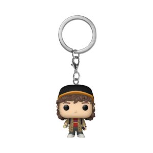 Authentic Funko Pop! keychain featuring Dustin from Stranger Things. Perfect for fans and collectors alike.