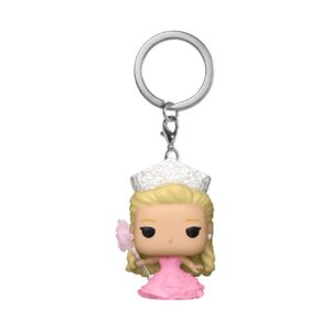100% authentic Funko POP! keychain featuring Glinda from Wicked, complete with crown and wand, perfect for fans.