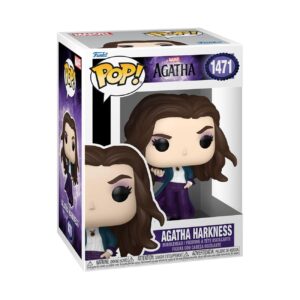 100% Genuine Agatha Harkness Funko POP! from Marvel's 'Coven of Chaos', features her iconic look in a collectible box.