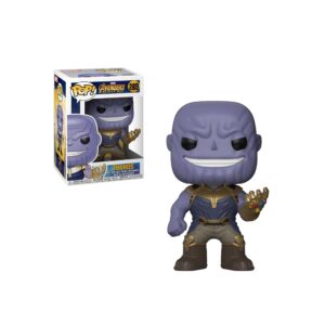 100% genuine Thanos Funko POP! from Marvel's Avengers Infinity War. Collectible figure with Infinity Gauntlet detail.