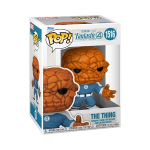 100% authentic Funko POP! of The Thing from Marvel's Fantastic Four, featuring detailed design and vibrant colors.
