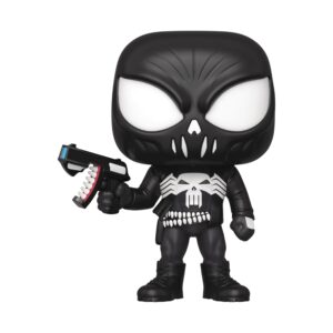 Authentic Funko Pop! Marvel Venom - Punisher figure, features unique design, black suit, and menacing expression.